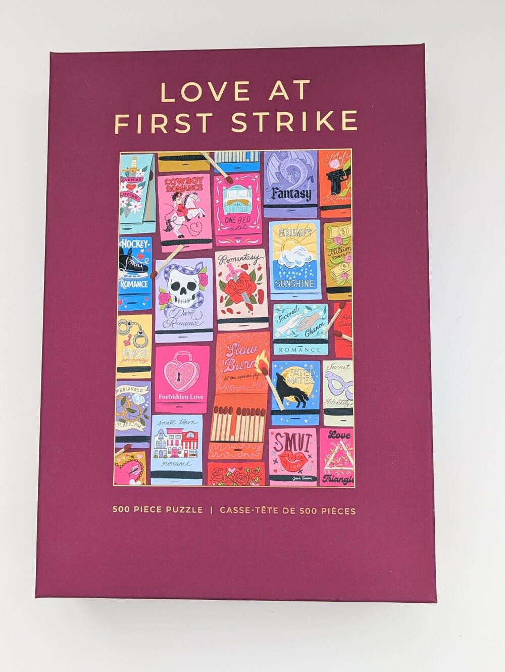 NEW IN BOX Hobbry "Love At First Strike" 500-Piece Puzzle